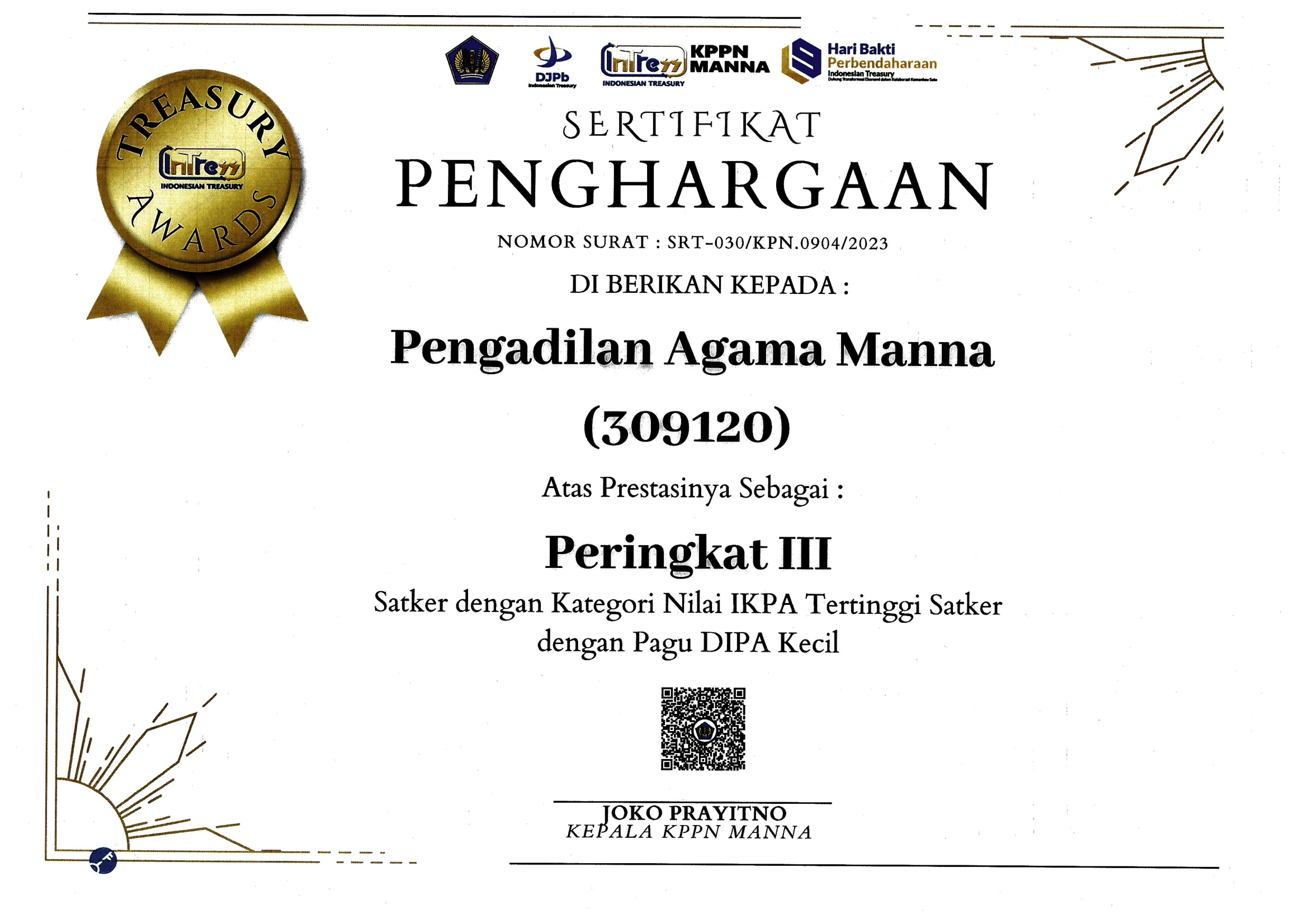 Penghargaan KPPN 2023 DIPA 04 1