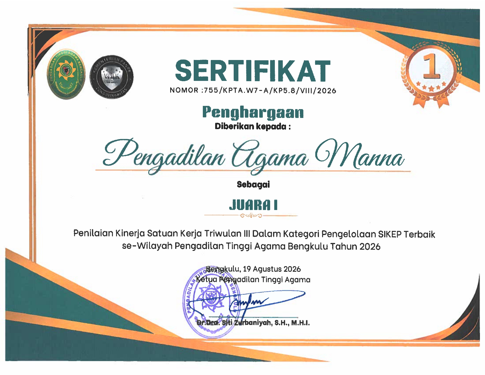 Juara I Pengelolaan Sikep page 0001