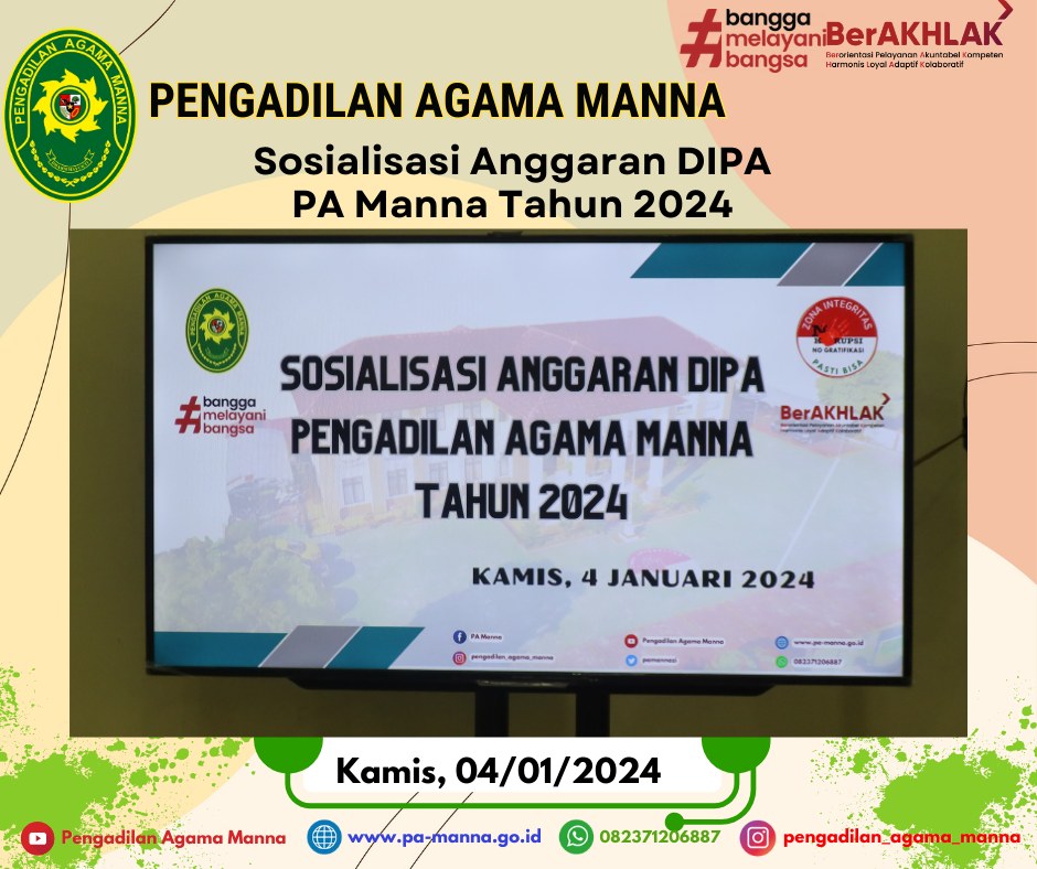 Sosialisasi Anggaran DIPA 2024
