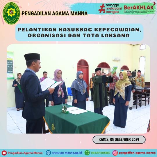 pelantikan kasubbag kepegawaian 1