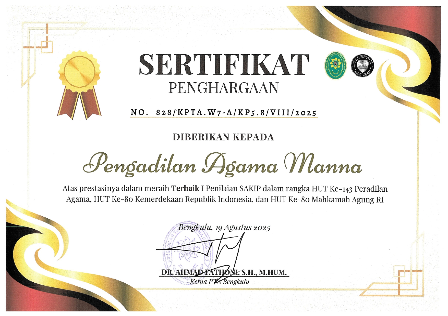 Juara I SAKIP